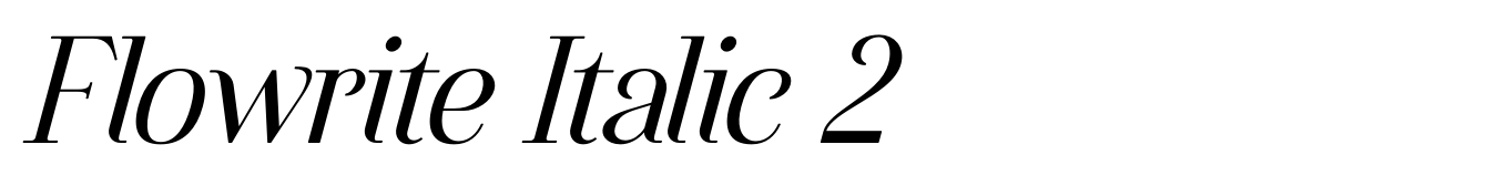 Flowrite Italic 2